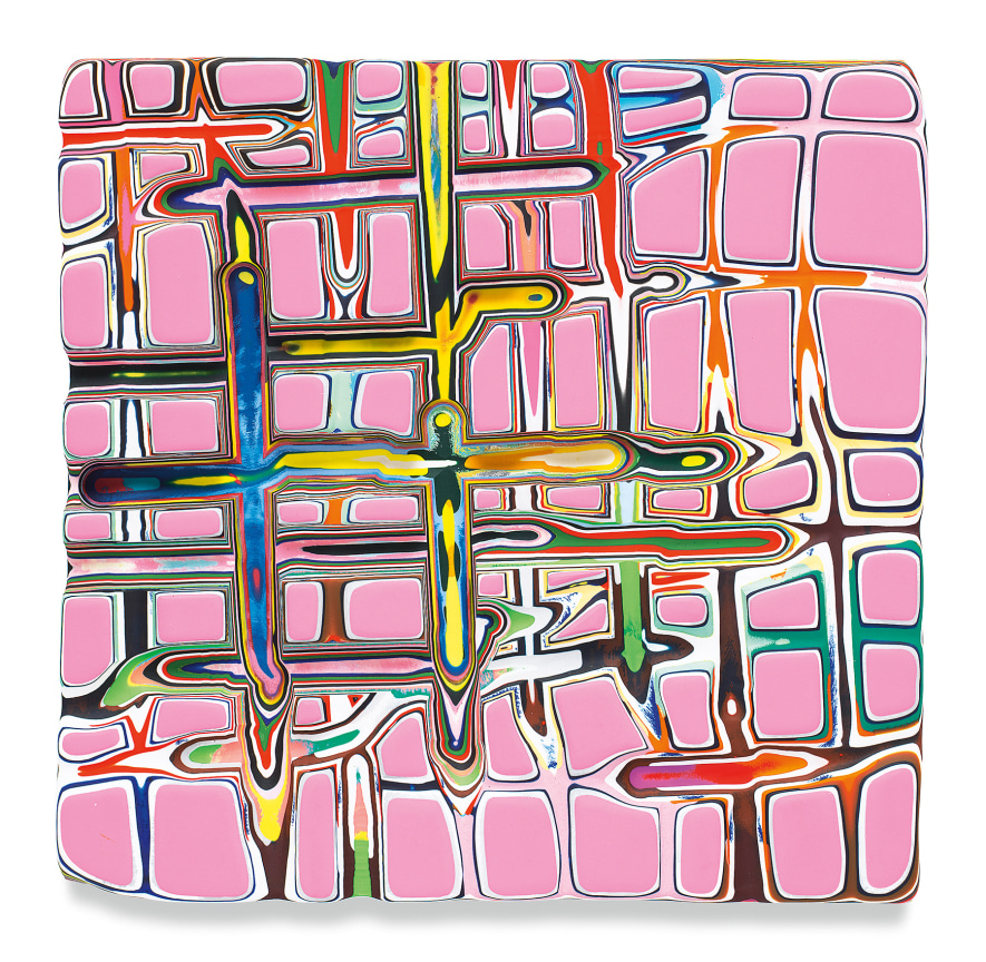 BADGIRLS, 2018,&nbsp;Epoxy resin and pigments on wood,&nbsp;24 x 24 inches,&nbsp;61 x 61 cm,&nbsp;MMG#30517