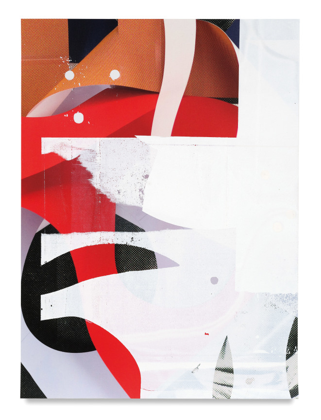 Kevin Appel, Untitled Composite, 2017, Oil and UV cured ink on paper