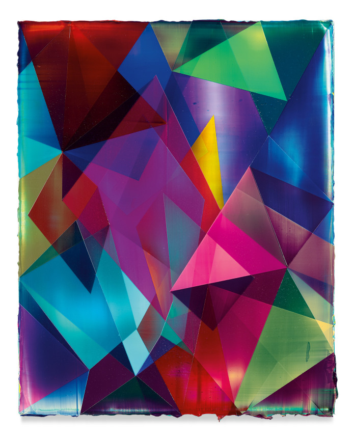 Flicker, 2022, Acrylic on linen, 15 3/4 x 12 1/2 inches, 40 x 32 cm, MMG#34849