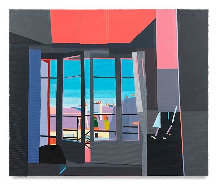 Paris (Rue de Normandie), 2017, Oil on linen, 59.06 x 70.87 inches, 150 x 180 cm, AMY#29215