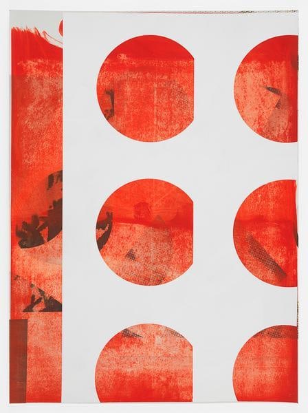 Untitled Composite, 2016, Oil and UV cured ink on paper, 30 x 22 inches, 76.2 x 55.9 cm, AMY#28529