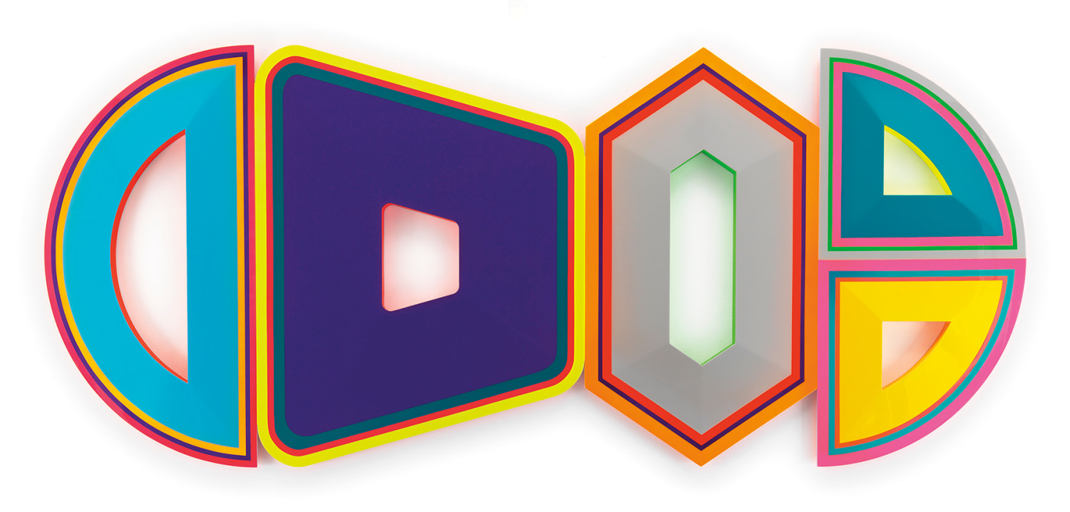 Untitled (Pain, Asthma, Depression, ADHD, ADHD), 2018,&nbsp;Urethane paint on wood,&nbsp;48 1/2 x 113 1/2 x 2 inches,&nbsp;123.2 x 288.3 x 5.1 cm,&nbsp;MMG#30275