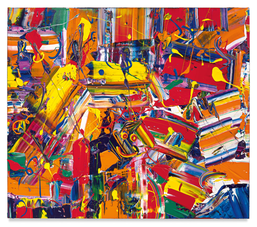 Hit by a Hippie, 2019, Acrylic on linen, 52 x 60 inches, 132.1 x 152.4 cm, MMG#31549