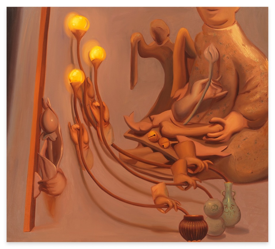 Dominique Fung,&nbsp;Handbell, 2020,&nbsp;Oil on canvas,&nbsp;54 x 60 inches,&nbsp;137.2 x 152.4 cm,&nbsp;MMG#32730,&nbsp;Courtesy of the artist and Nicodim Gallery