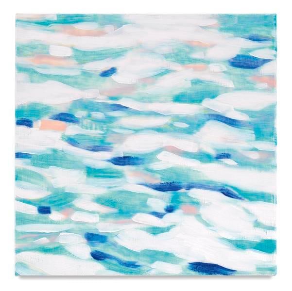 Wave Detail (Blue), 2016, Mixed media oil on canvas, 14 x 14 inches, 35.6 x 35.6 cm, AMY#28918