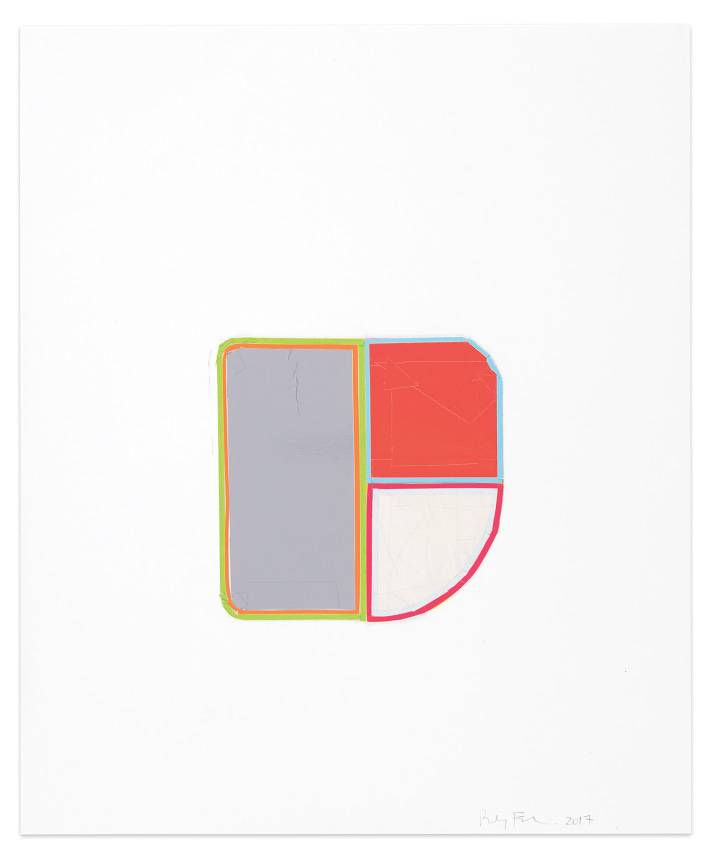 Untitled, 2017,&nbsp;Vinyl and paper collage on smooth acid free Bristol paper,&nbsp;17 x 14 inches,&nbsp;43.2 x 35.6 cm,&nbsp;MMG#30345