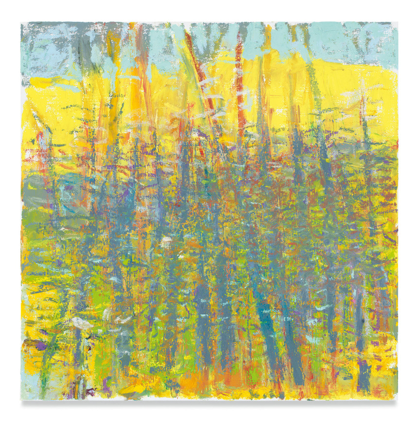 Blue Trunks, 2018, Oil on canvas, 26 x 26 inches, 66 x 66 cm, MMG#30041