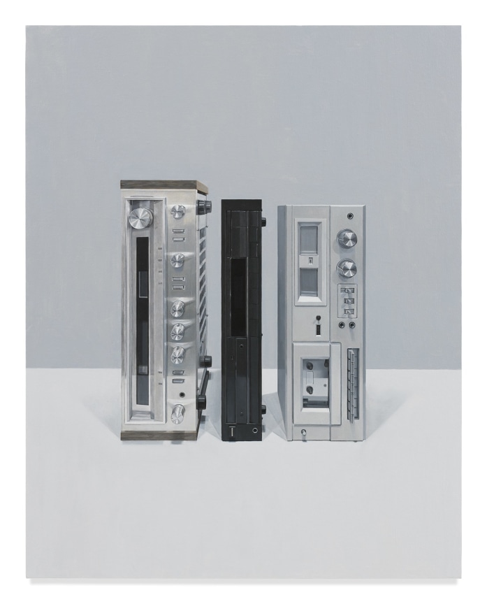 Allan Bennetts, Stereo Stack III, 2020,&nbsp;Oil on linen,&nbsp;38 x 30 inches,&nbsp;96.5 x 76.2 cm,&nbsp;MMG#32360