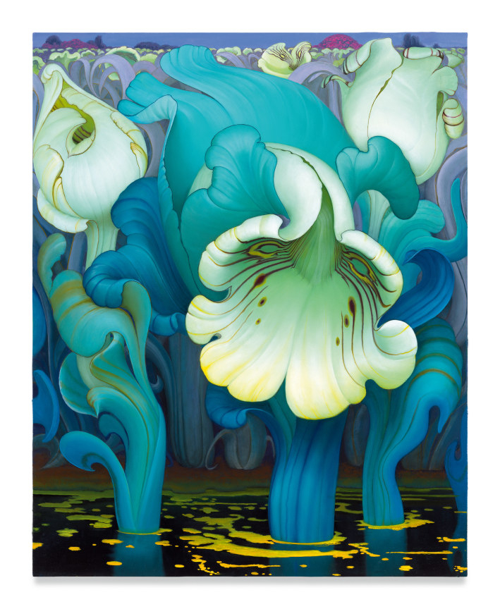 Yellow Breath, 2022, Enamel on canvas, 50 x 40 inches, 127 x 101.6 cm, MMG#34495