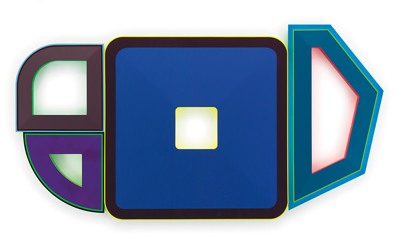 Untitled (Opioid Addiction, ADHD, Depression, Depression), 2018, Urethane paint on wood, 51.5 x 98 x 2 inches, 130.8 x 248.9 x 5.1 cm,&nbsp;MMG#30280