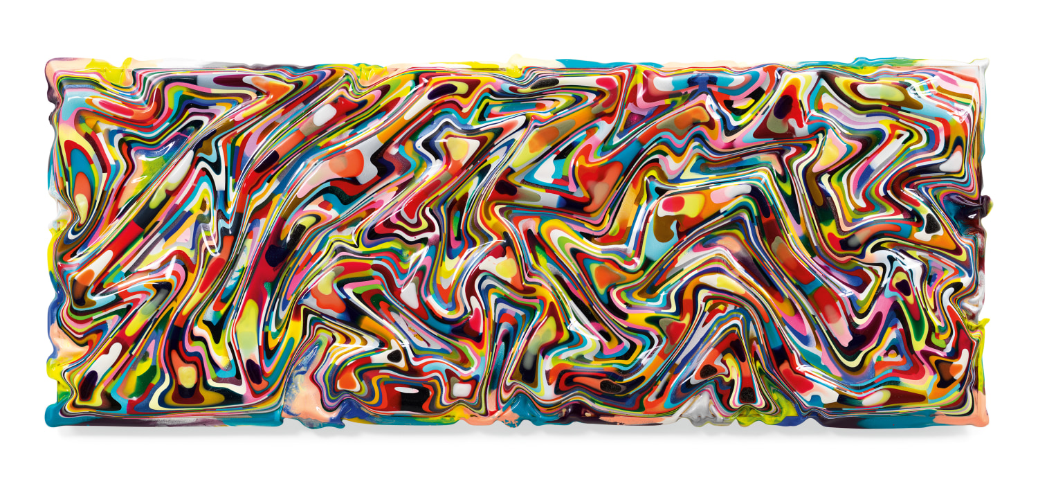 LONGINGFORTOMORROWSMOMENTOFTRUTH, 2023, Epoxy resin and pigments on wood,