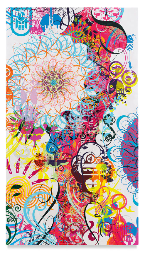 Mindscape 44, 2019,&nbsp;Acrylic and metal leaf on linen,&nbsp;72 x 40 inches,&nbsp;182.9 x 101.6 cm,&nbsp;MMG#31680