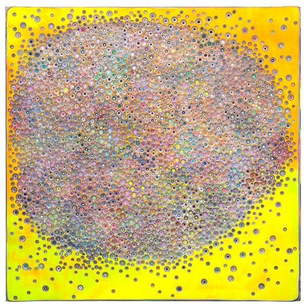 Markus Linnenbrink, WEAREFACINGTHESUN/THEROADSBECOMEUNEVEN, 2014, Epoxy resin and pigments on wood, 72 x 72 inches, 182.9 x 182.9 cm, A/Y#22014