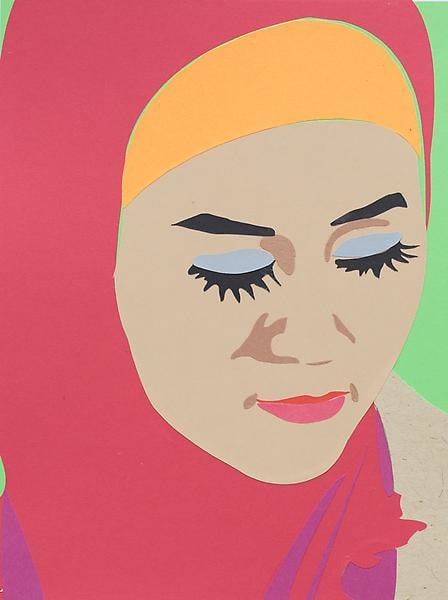 Brian Alfred, Hajib, 2014, Collage, 10 1/4 x 7 3/4 inches, 26 x 19.7 cm, A/Y#21509