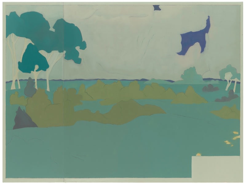 692 (At Jullo Callo, landscape after Darger), 2014, Oil on linen, 54 x 72 inches, 137.2 x 182.9 cm, A/Y#22288