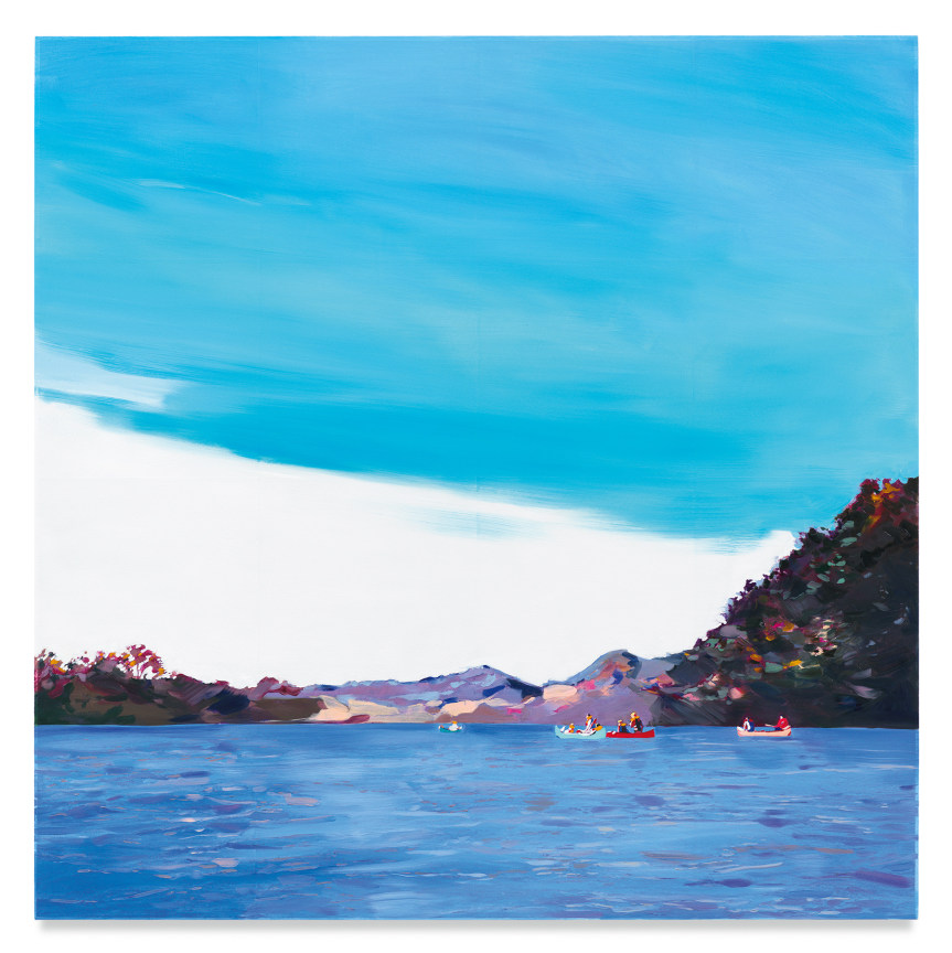 Canoes (Fall), 2019, Mixed media oil on canvas, 63 x 63 inches, 160 x 160 cm,&nbsp;MMG#32040