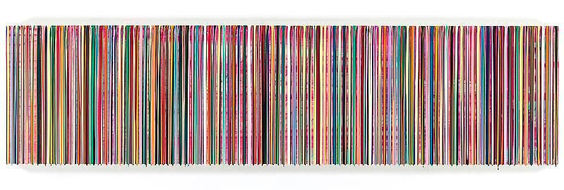 Markus Linnenbrink, CUTTHEDARNPHONE!, 2014, Epoxy resin and pigments on wood, 24 x 96 inches, 61 x 243.8 cm, A/Y#21858