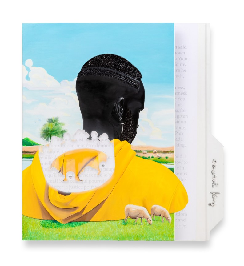 Beloved&rsquo;s Brook, 2024, Oil, acrylic, and mounted wood on canvas,