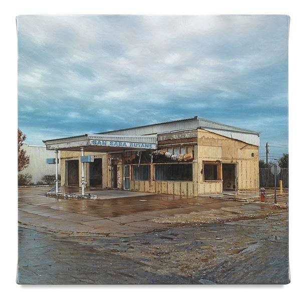 San Saba Butane, 2017, Acrylic on canvas, 6 x 6 inches, 15.2 x 15.2 cm. AMY#28872