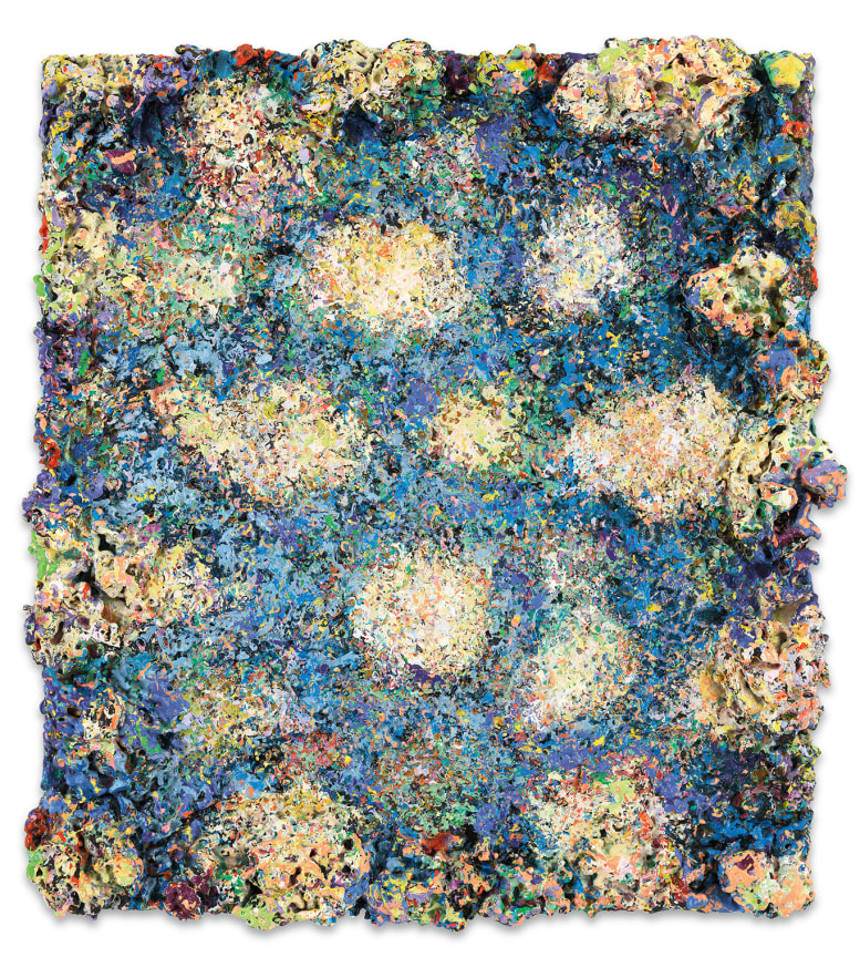 DeepDrippings (Steam Room Version), 2019, Oil on board, 16 1/2 x 14 1/2 inches, 41.9 x 36.8 cm,&nbsp;MMG#31975