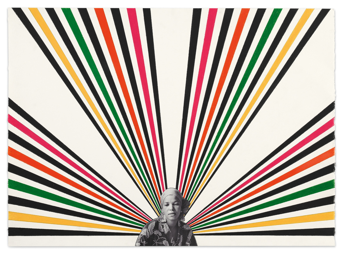 Ntozake, 2020, Color pencil and photograph collage on paper, 22 1/8 x 30 3/8 inches, 56.2 x 77.2 cm,&nbsp;MMG#32526