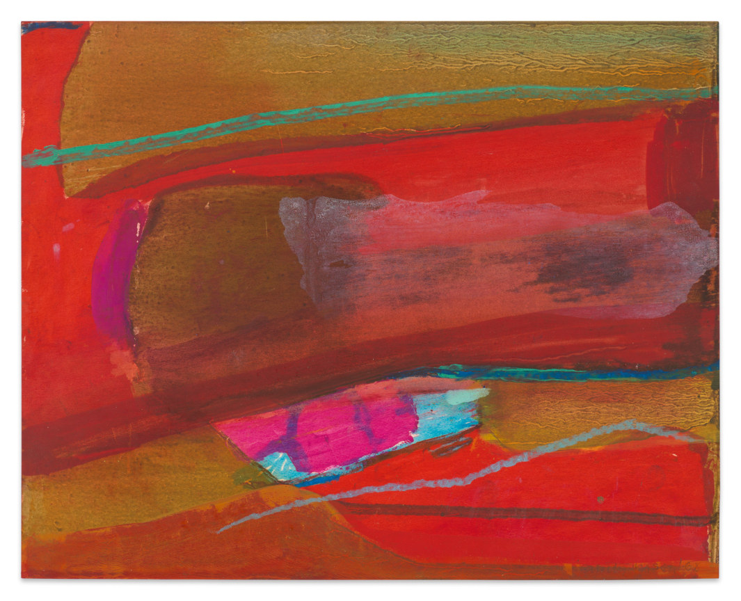 Emily Mason,&nbsp;Night&#039;s Quarry, 1968, Oil on paper, 11 1/2 x 14 1/2 inches, 29.2 x 36.8 cm,&nbsp;MMG#36812