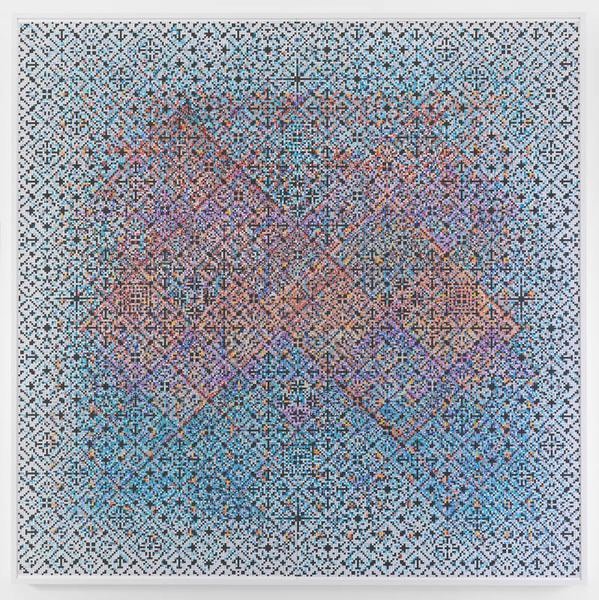 Crossword, 2015, Watercolor on paper mounted on archival Tycore, 75 1/2 x 76 1/4 inches, 191.8 x 193.7 cm, AMY#27922