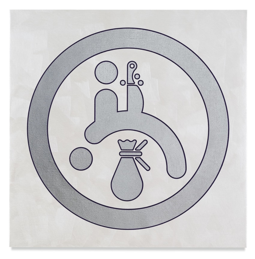 Mindscape 9, 2019,&nbsp;Acrylic and metal leaf on linen,&nbsp;24 x 24 inches,&nbsp;61 x 61 cm,&nbsp;MMG#31645