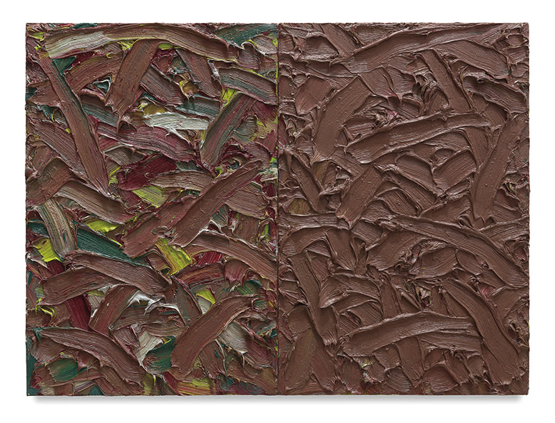 Abstract Diptych #42, 2017, Oil on canvas on wood panel, 22 x 30 inches, 55.9 x 76.2 cm, MMG#30170