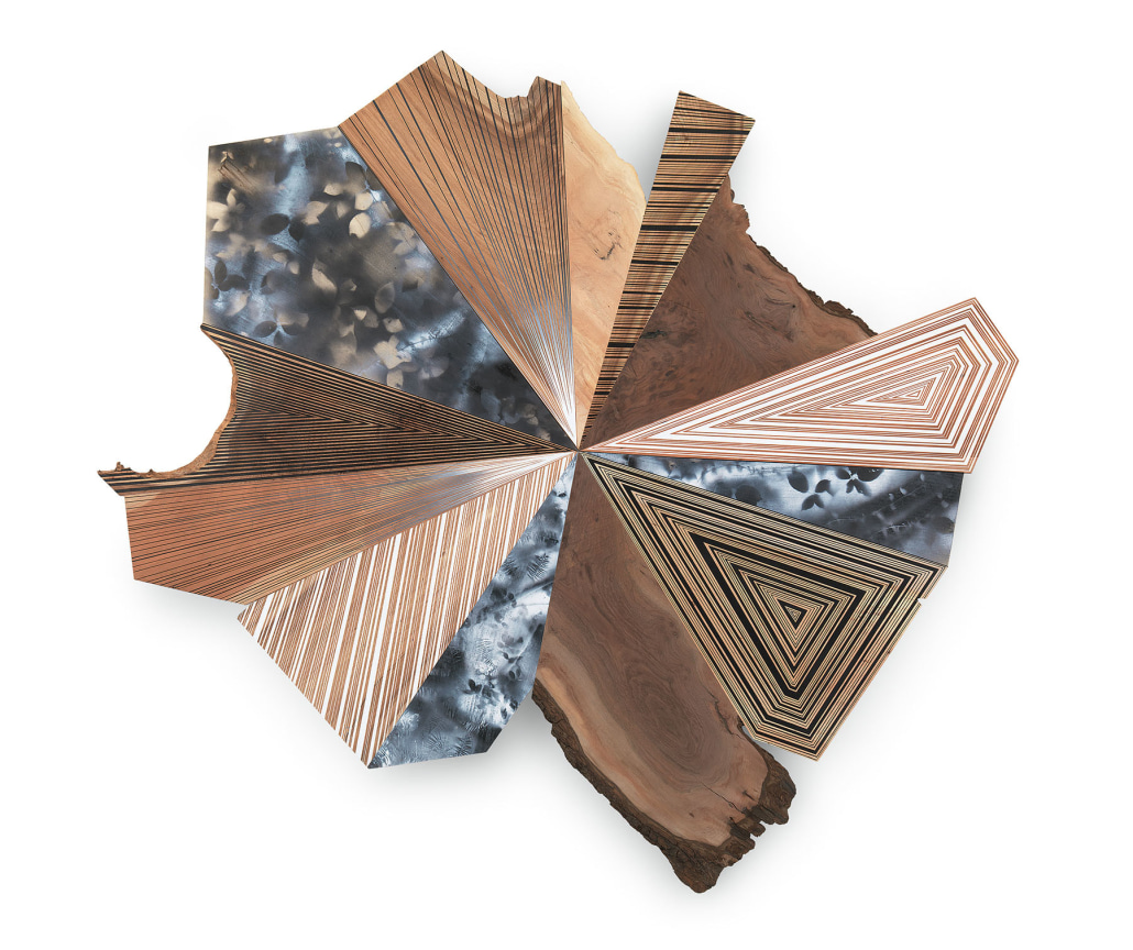 Big Brother, 2018, Acrylic and spray paint, 78 x 82 x 2 inches, 198.1 x 208.3 x 5.1 cm, MMG#30726