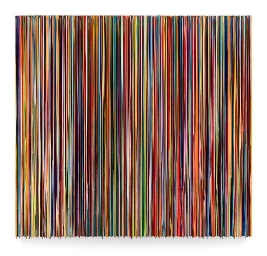 BURNINGTHROUGHSELFREGULATION, 2024, Epoxy resin and pigments on wood, 84 x 92 inches, 213.4 x 233.7 cm, MMG#37505