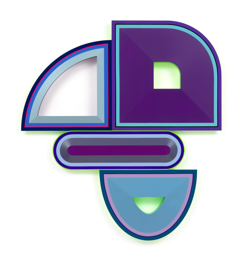 Polypharmacy: Adhd, Opioid addiction, Chronic pain, Anxiety, 2024,, Urethane paint on wood, 45 x 41 inches, 114.3 x 104.1 cm,&nbsp;MMG#36938