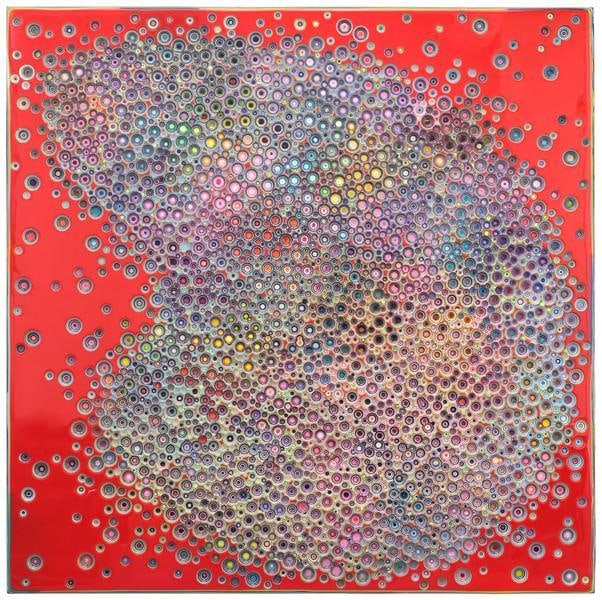 ARMSOFMINE(REDSONG), 2014, Epoxy resin and pigments on wood, 60 x 60 inches, 152.4 x 152.4 cm, A/Y#22165