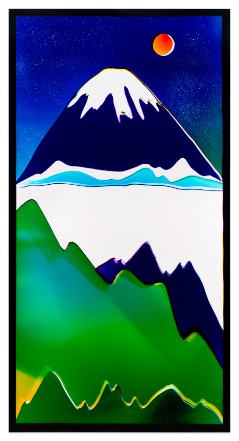 Mountain of Consciousness,&nbsp;2024, Analog Chromogenic Light Painting on Fujiflex, Unique, 87 x 47 1/2 inches, 221 x 120.7 cm, MMG#37457