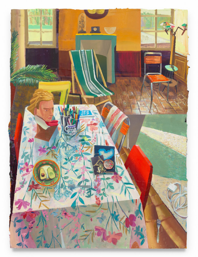 Headquarters, 2025, Oil on canvas, 75 1/2 x 57 1/2 inches, 191.8 x 146.1 cm, MMG#37652