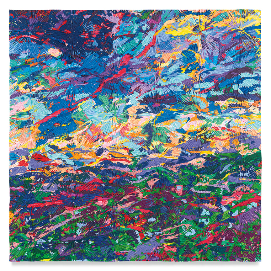 Untitled #3, 2022, Acrylic on panel, 30 x 30 inches, 76.2 x 76.2 cm, MMG#34111