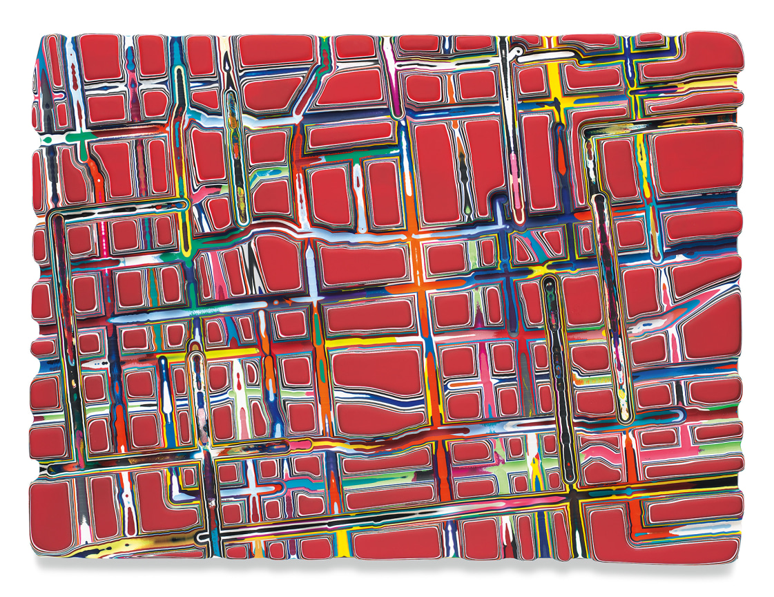 BOOGIEWOOGIEFEVERDREAM, 2018, Epoxy resin and pigments on wood,&nbsp;36 x 48 inches,&nbsp;91.4 x 121.9 cm,&nbsp;MMG#30515