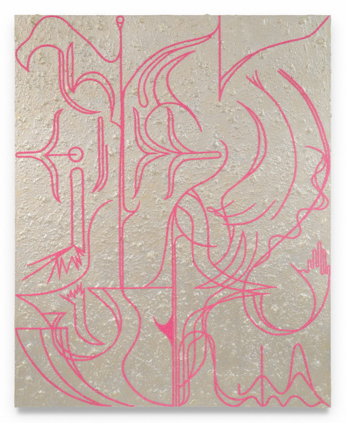 Her Ancelor, 2023, Oil and marble dust on linen, 72 x 58 inches, 182.9 x 147.3 cm, (MMG#36709)