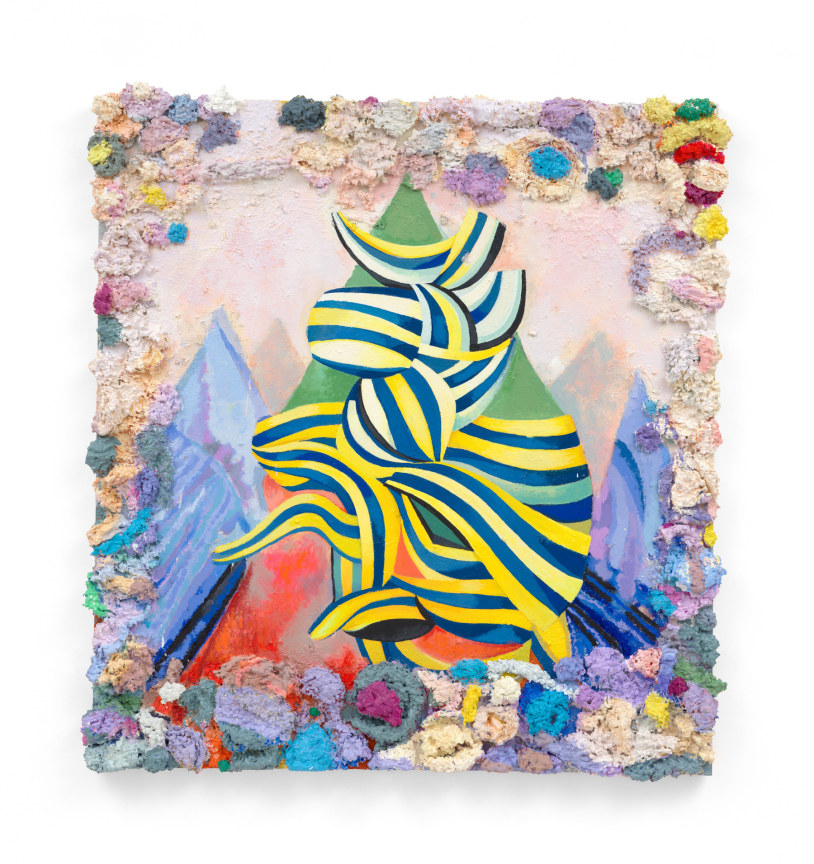 ACCESS TO THE FINITE (Studio Version), 2024, Oil on panel, 53 x 48 1/2 inches, 134.6 x 123.2 cm, MMG#37289