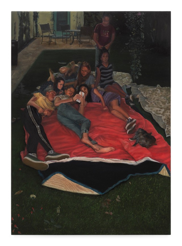 Birthday Party (Midsummer), 2021, Oil on panel, 12 x 8 5/8 inches, 30.5 x 21.9 cm, MMG#37680