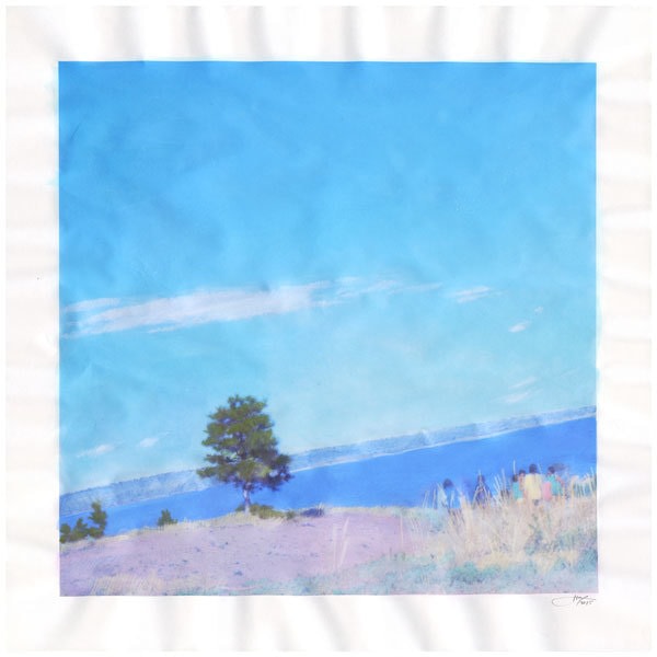 Isca Greenfield-Sanders, West Coast, 2015, Mixed media watercolor with color pencil, 17 x 17 inches, 43.2 x 43.2 cm, AMY#27766