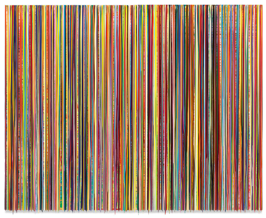 NOPRESENCENOHELLOIGOTAPLANNOWHERETOGO, 2020, Epoxy resin and pigments on wood, diptych, 88 x 107 3/4 inches, 223.5 x 273.7 cm, MMG#32900