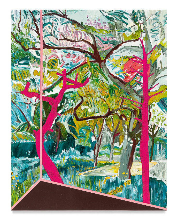 Veduta (Amiet Baumgarten), 2021, Ink and oil on linen on hybrid panel, 45 x 35 inches, 114.3 x 88.9 cm, MMG#33218