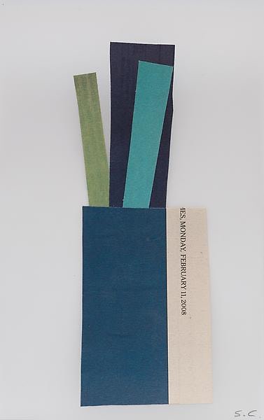 &quot;Marfa (Pencils),&quot; 2009, NYT newsprint collage, 7 3/4 x 5 1/8 inches, 19.7 x 13 cm, A/Y#20151