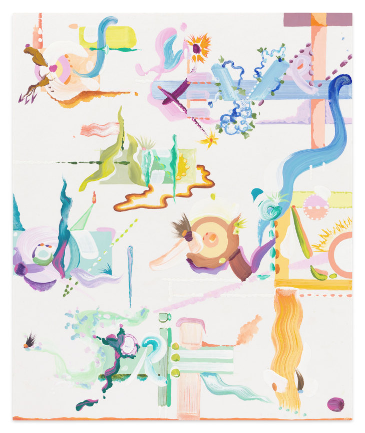 Drawing (of elements and an angelic sprite 2), 2023, Watercolor and gouache on paper, 11 3/4 x 9 7/8 inches, 29.8 x 25.1 cm,&nbsp;MMG#37135