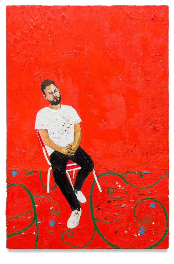 Self Portrait in the Studio, 2017-2021, Oil on canvas, 36 x 24 inches, 91.4 x 61 cm,&nbsp;MMG#33016