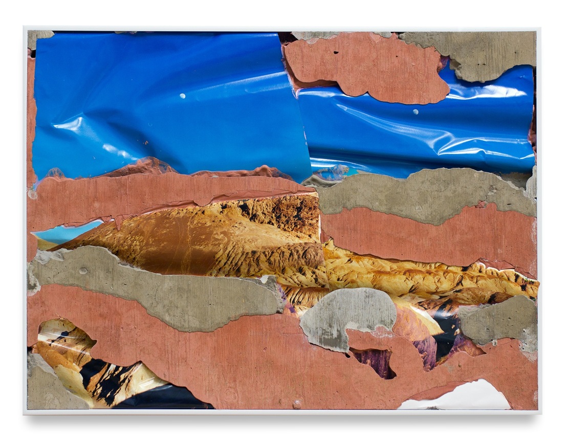 Letha Wilson,&nbsp;Double Moon Death Valley Layered Concrete, 2021, Unique, C-prints, concrete, aluminum frame, 32 1/4 x 24 1/4 x 1 1/2 inches, 81.915 x 61.595 x 3.81 cm, MMG#33087