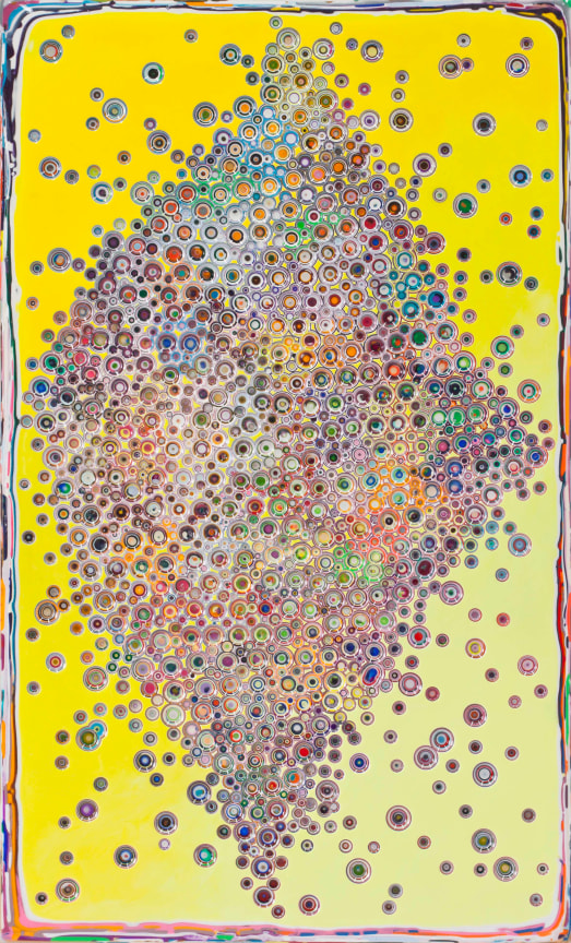 &quot;THEREWERESONGSBEFORETHEREWASRADIO,&quot; 2012, Pigments and epoxy resin on wood, 60 x 36 inches, 152.4 x 91.4 cm, A/Y#20426