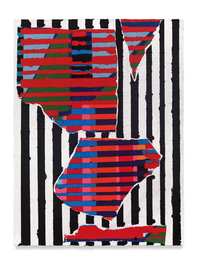 Portamento, 2022, Acrylic and marble dust on canvas, 40 x 30 inches, 101.6 x 76.2 cm, MMG#35075