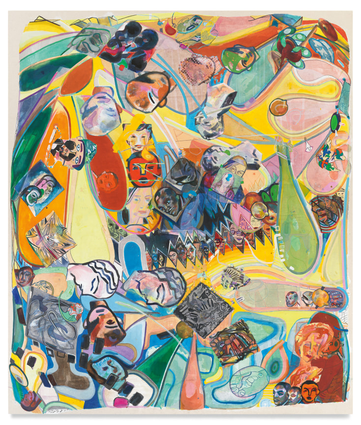 decenteringfacespace, 2021, Acrylic on canvas, 80 5/8 x 68 5/8 inches, 204.8 x 174.3 cm,&nbsp;MMG#33061